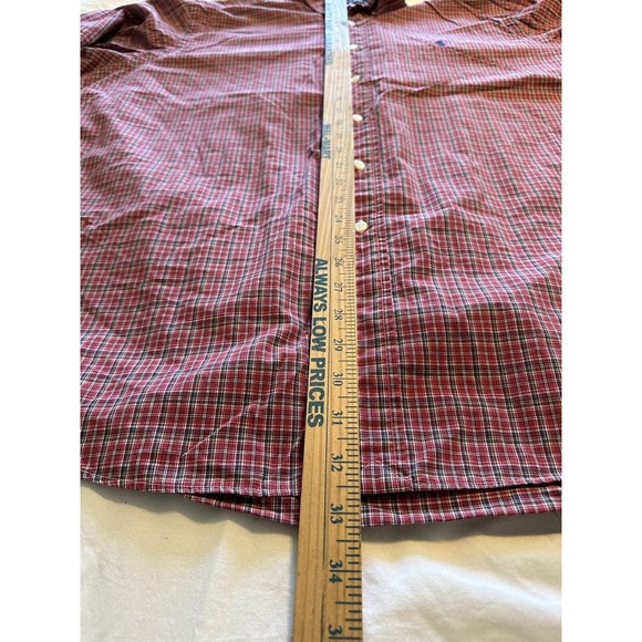 Ralph Lauren Classic Fit Red/Black Plaid w/Black Pony Button Up Shirt Size XXL - Picture 9 of 12